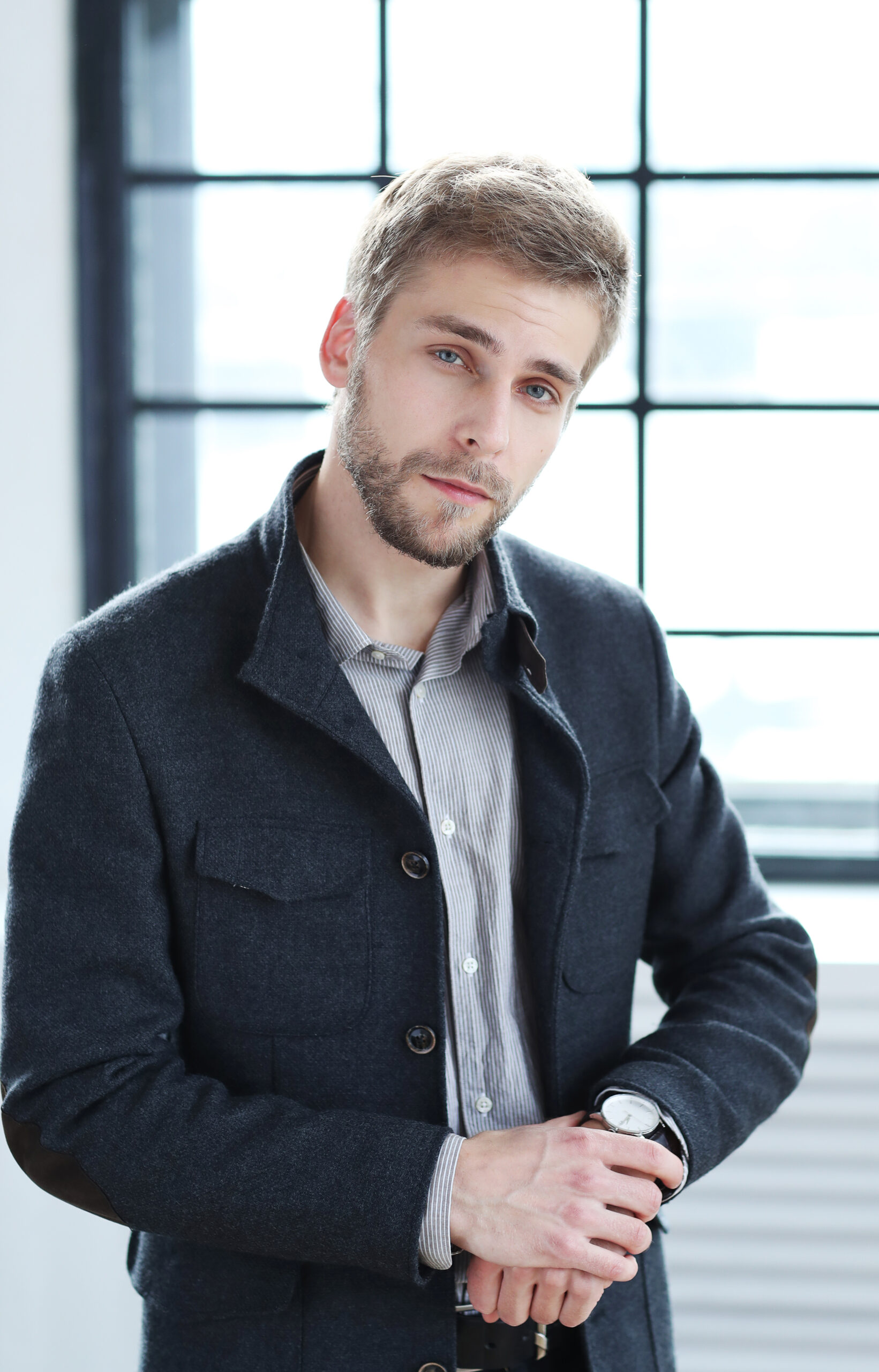 Classy. Handsome man in jacket